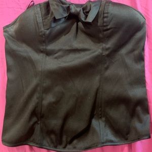 Black corset tube top